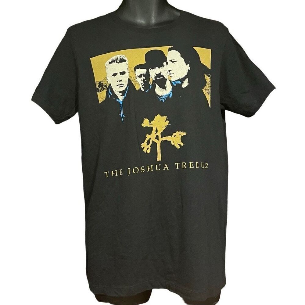 U2 The Joshua Tree Black Yellow White Blue T-Shirt Men’s Medium
